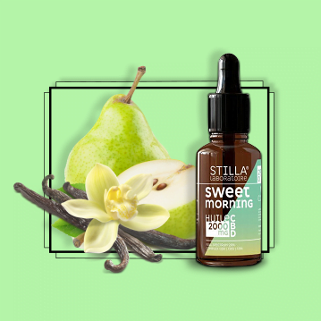 huile cbd aromatisée à la vanille et à la poire