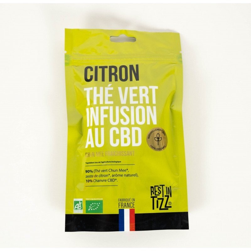 thé vert bio au cbd et citron