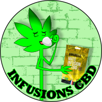 Monsieur green boit une infusion cbd bio