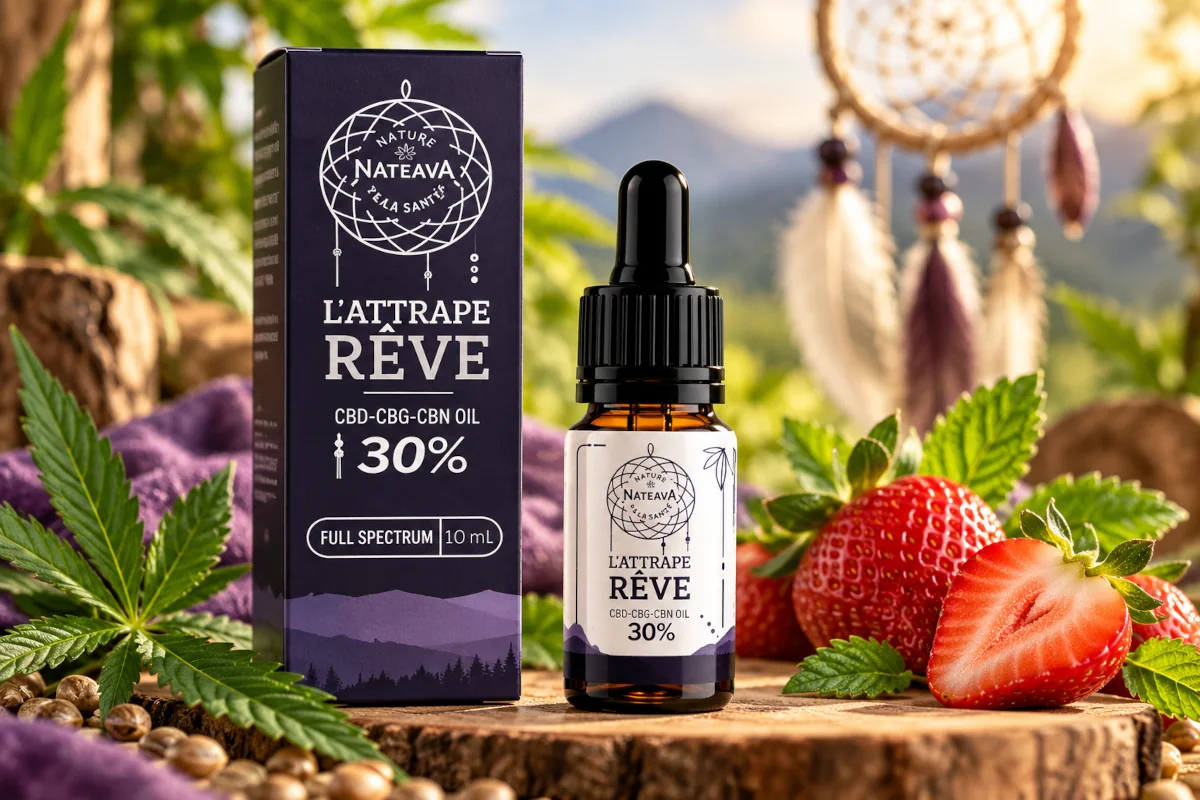 Huile CBD CBG CBN 30 % L’Attrape Rêve de Nateava